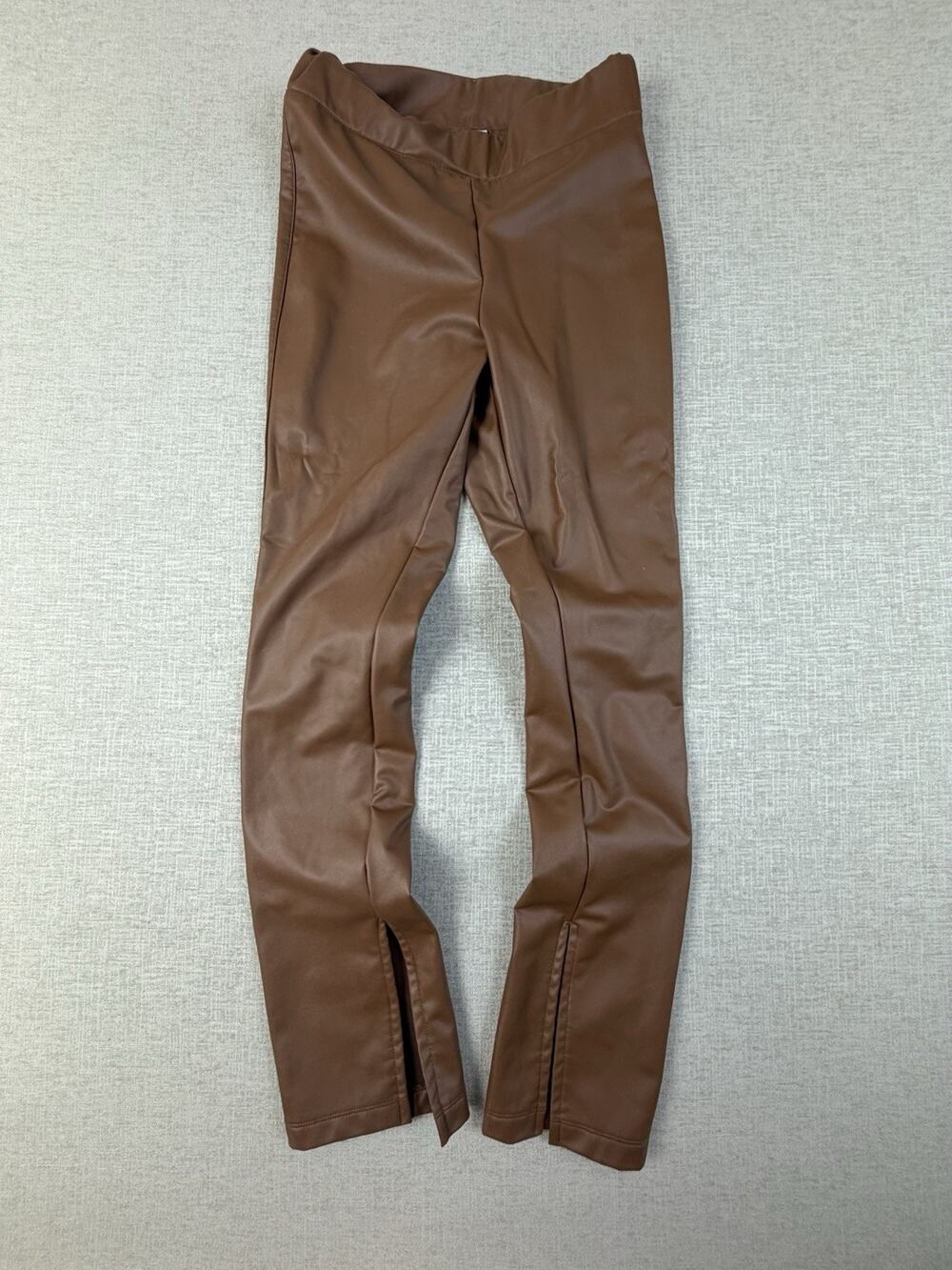 A New Day Women’s Small Brown Faux Leather Pull-On Leggings 29 Inseam